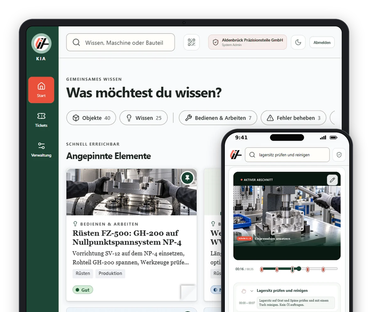 KIA auf Tablet (Startseite) und Smartphone (Anleitung mit Video)